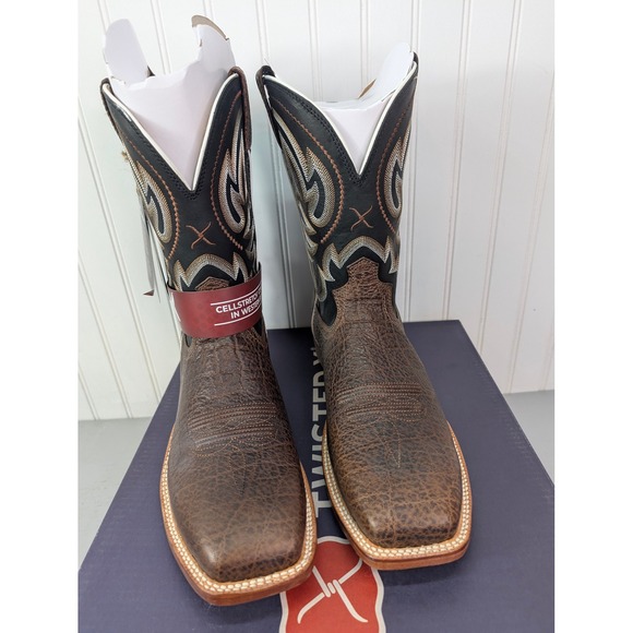 Twisted Elephant Print Antique Tech Boots‎ Size 12D Cowboy Western MXTL003 NOB